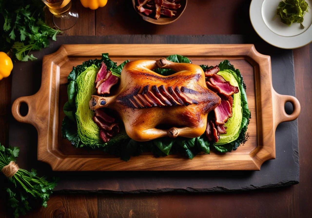 Duck with Savoy Cabbage