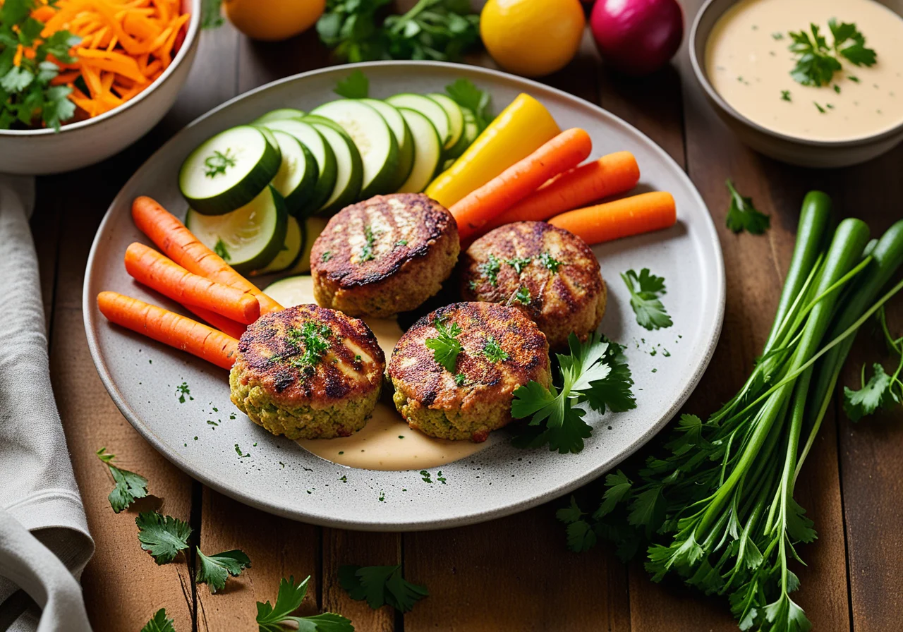 Chicken‑Turkey Patties with Vegetables