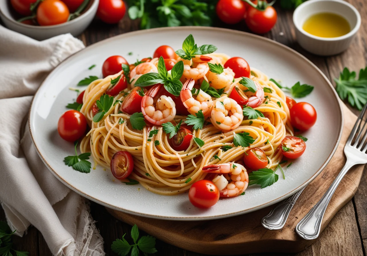 Spaghetti with Shrimp