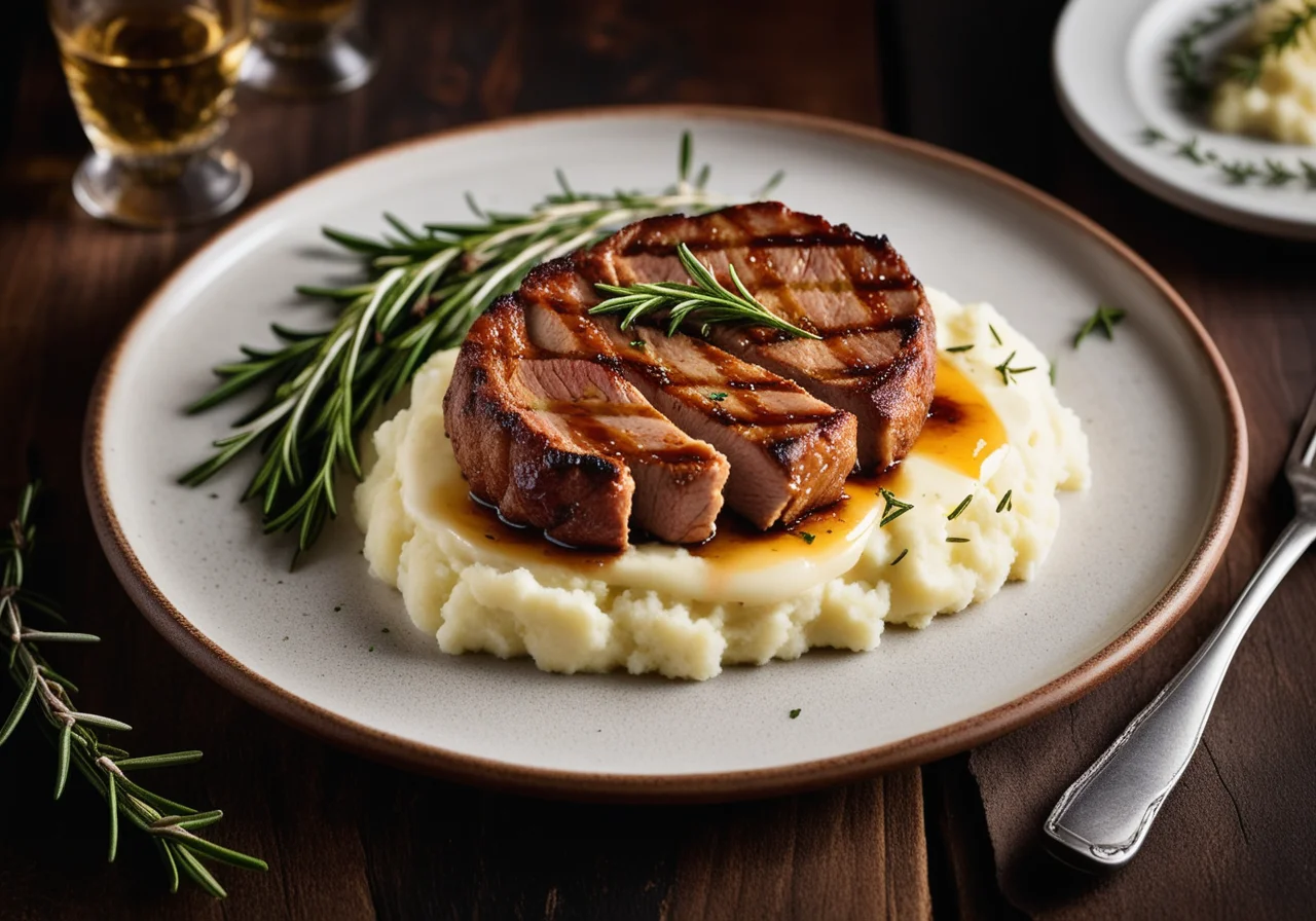 Pork Cutlet with Mashed Potatoes