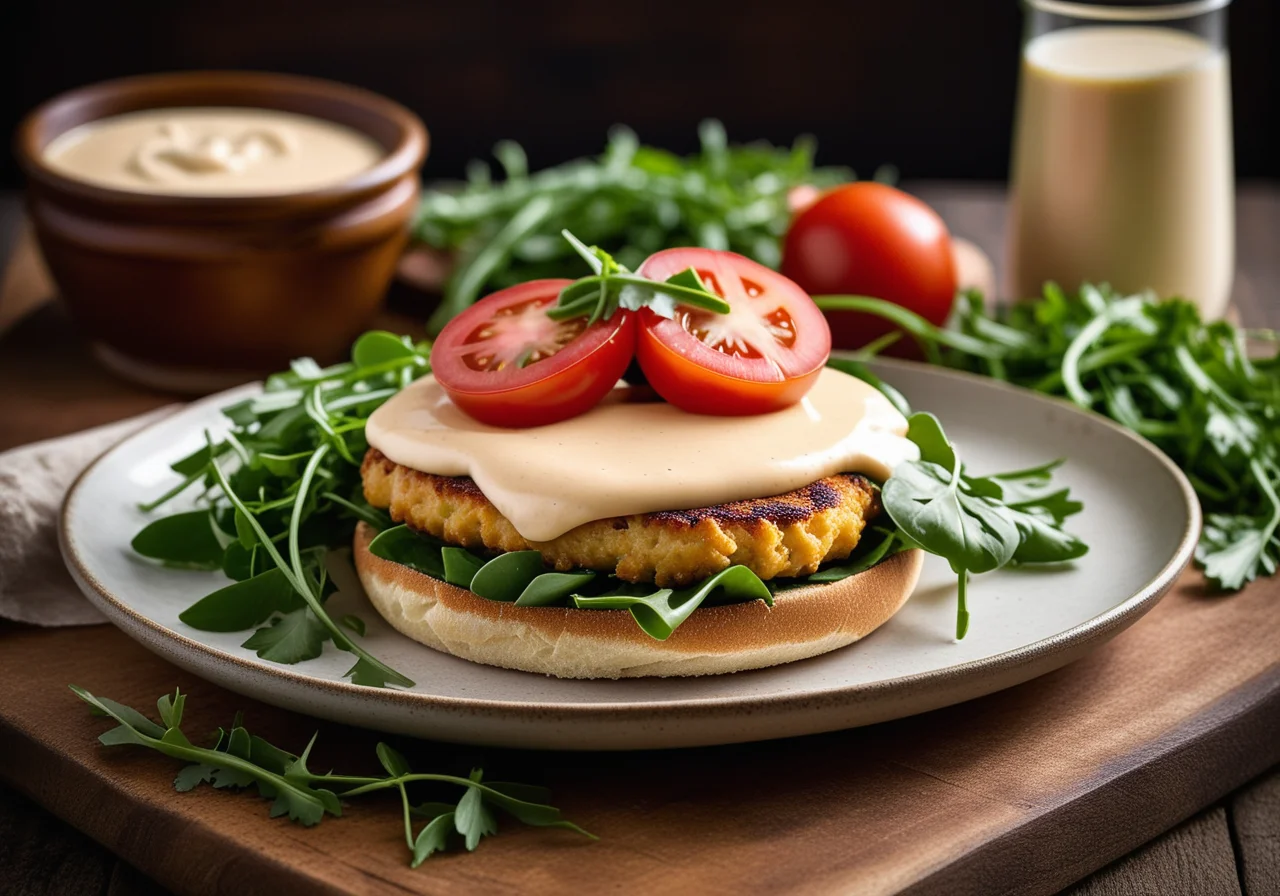 Fish Burger with Ginger Mayo