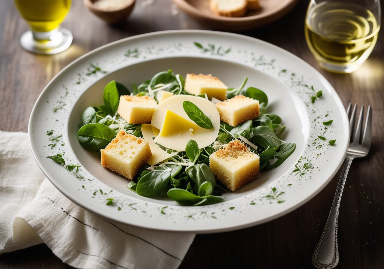 Parmesan Salad with Croutons