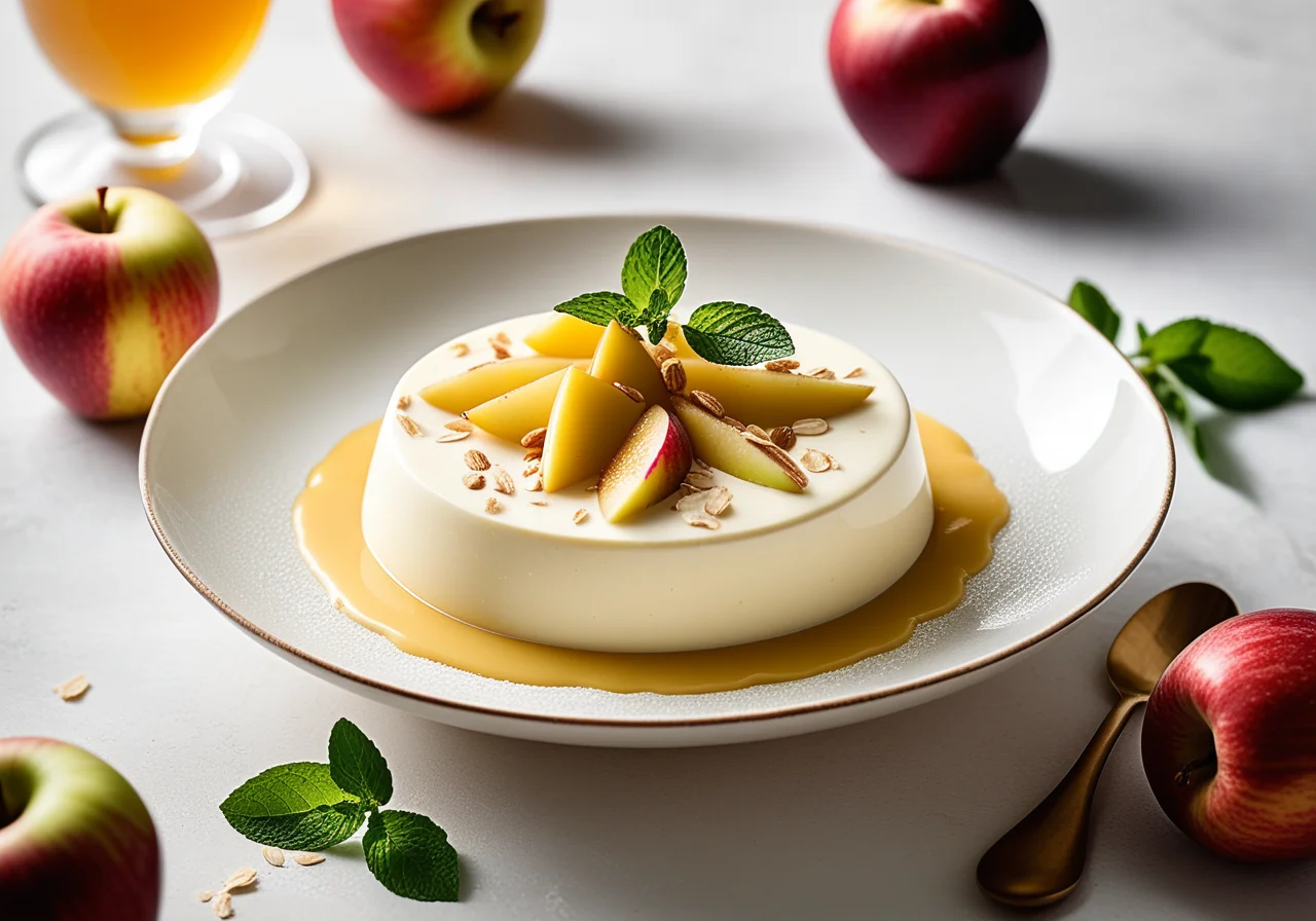 Quark Cream with Apple Compote