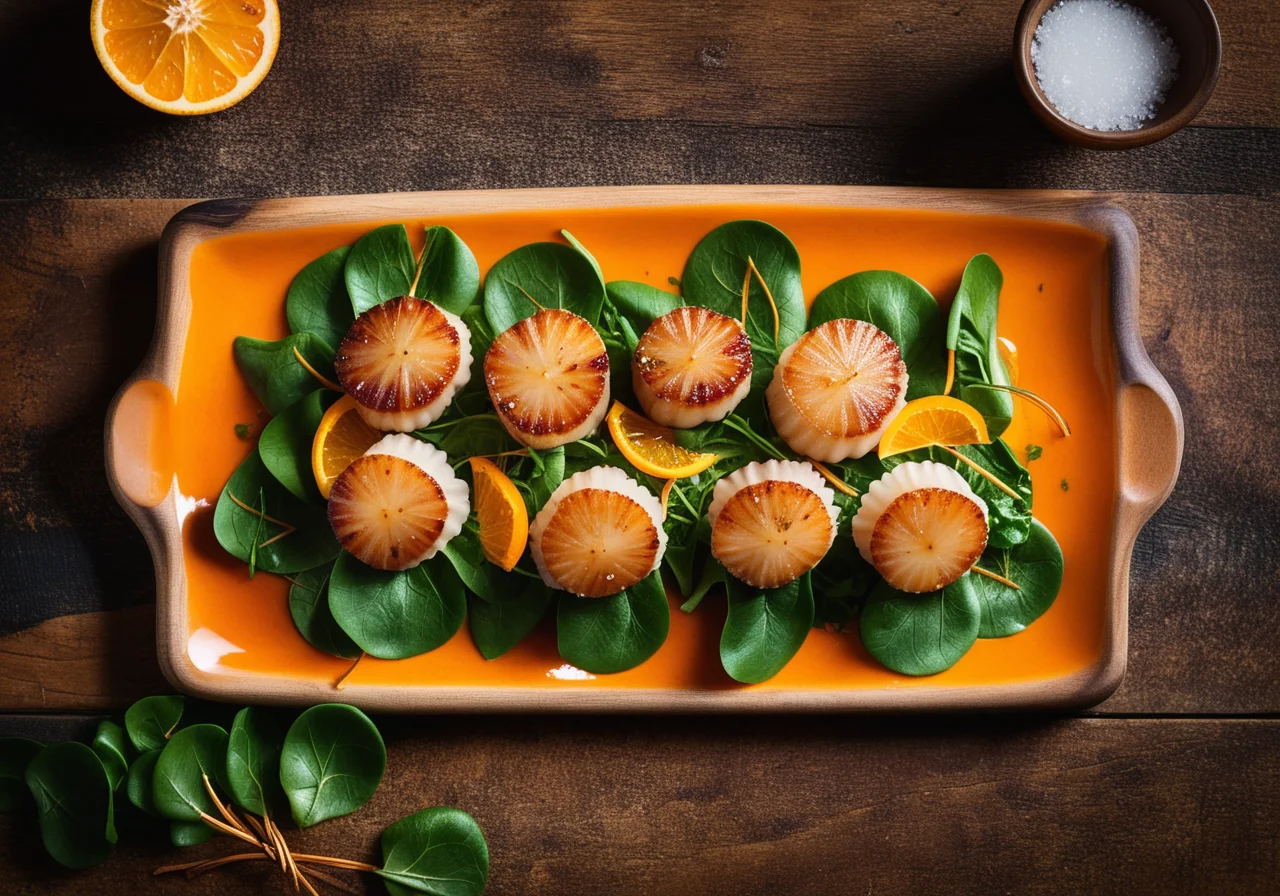Scallop Fillets in Orange Sauce