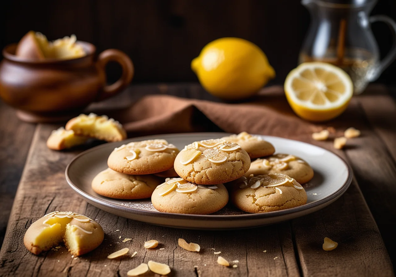 Ginger‑Candied Marzipan Cookies