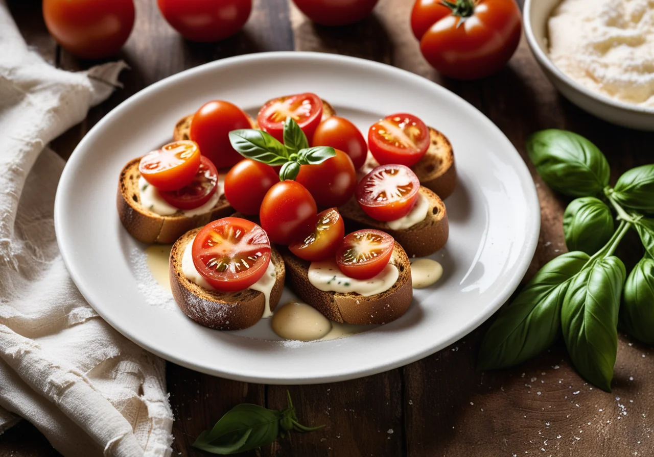 Garlic and Tomato Bruschetta