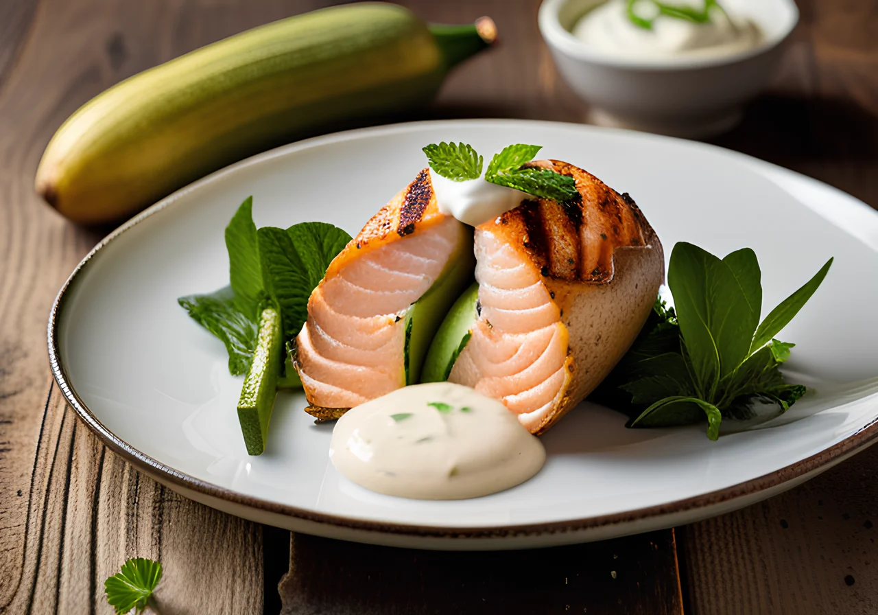 Oven‑Baked Potato Stuffed with Salmon