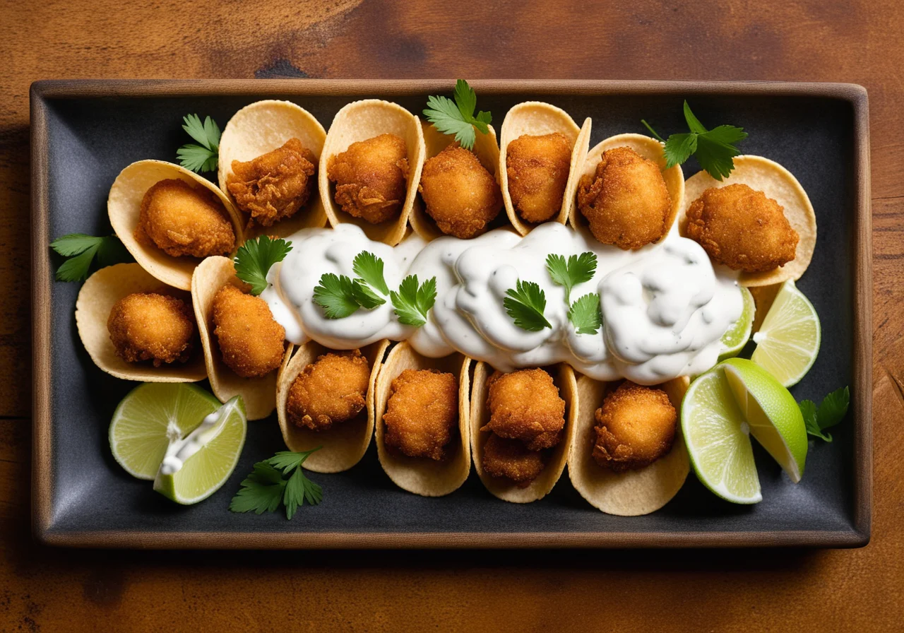 Fish Nuggets in a Taco Shell