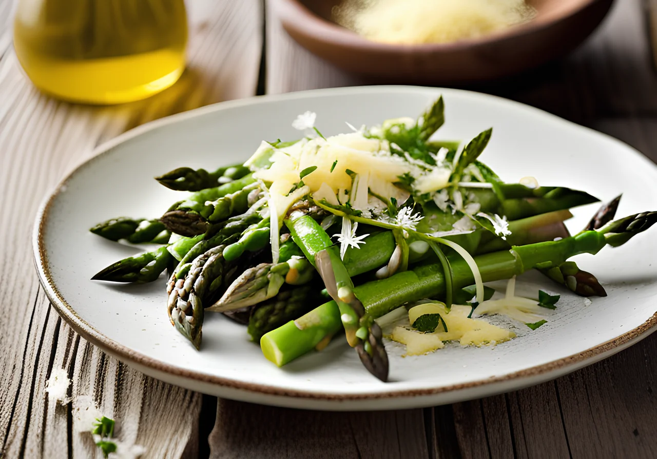 Asparagus Salad with Thick Beans and Parmesan