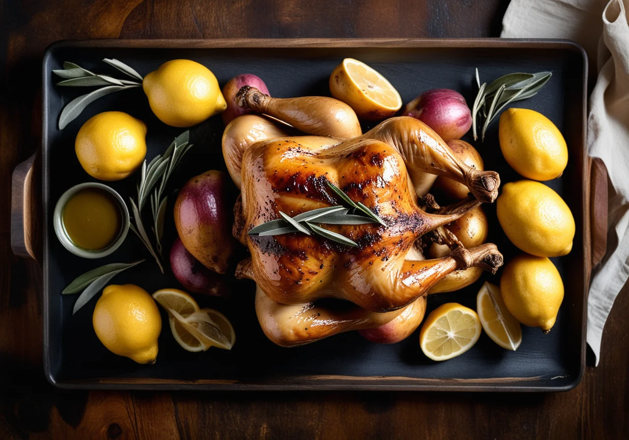 Crispy Chicken with Potatoes in Greek Style