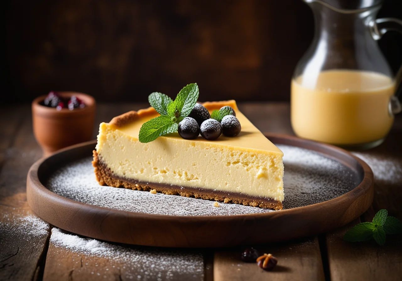 Baked Cheesecake with Crisp Biscuit Base