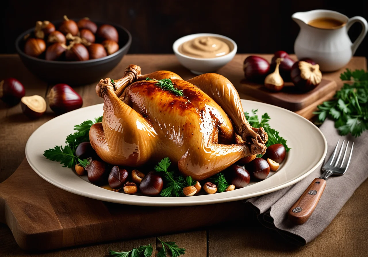 Chicken with Chestnut Filling