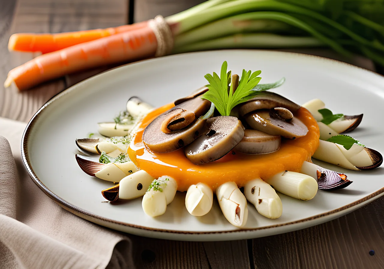 White Asparagus with Vegetables