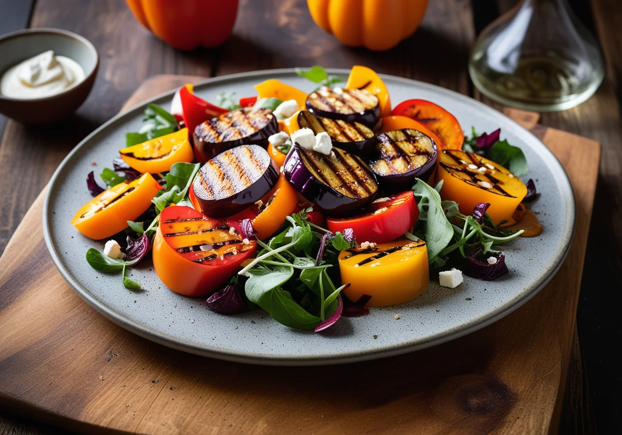Grilled Vegetable Salad with Goat Cheese
