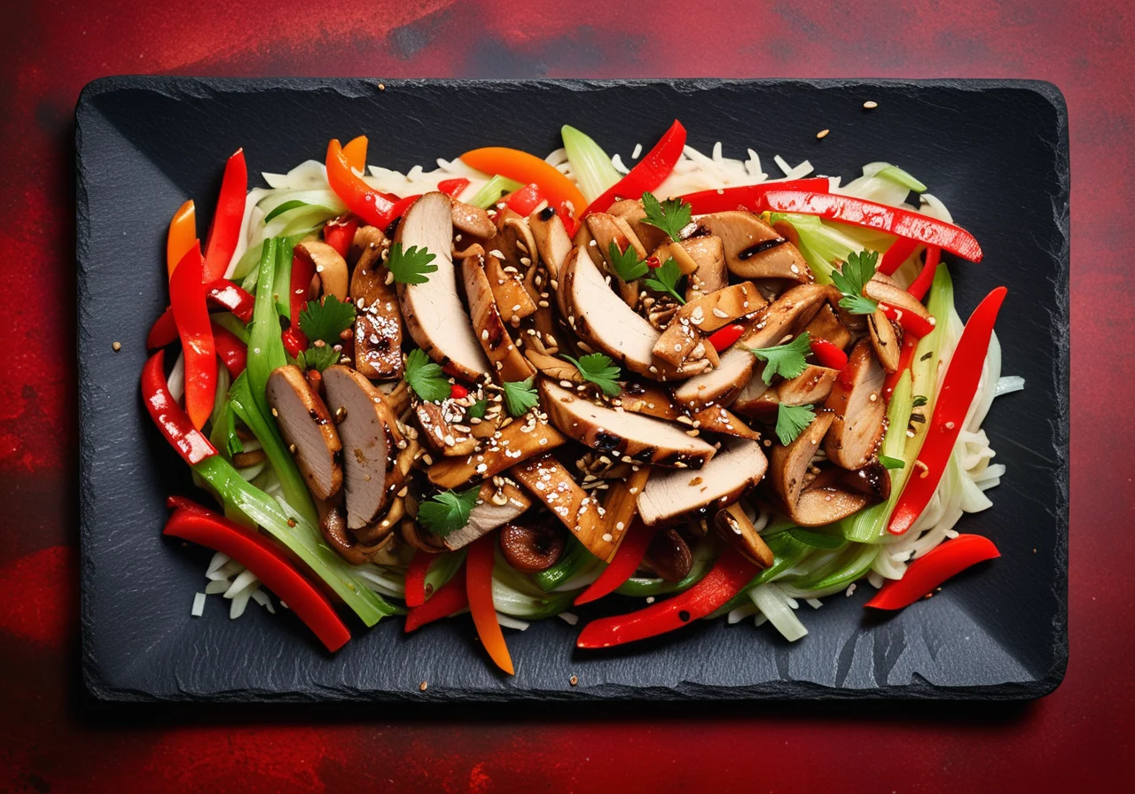 Vegetable Wok Stir‑Fry with Chicken