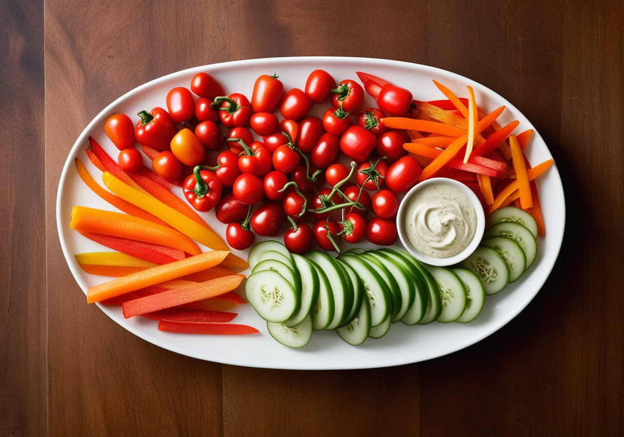 Raw Vegetables with Herb Anchovy Dip
