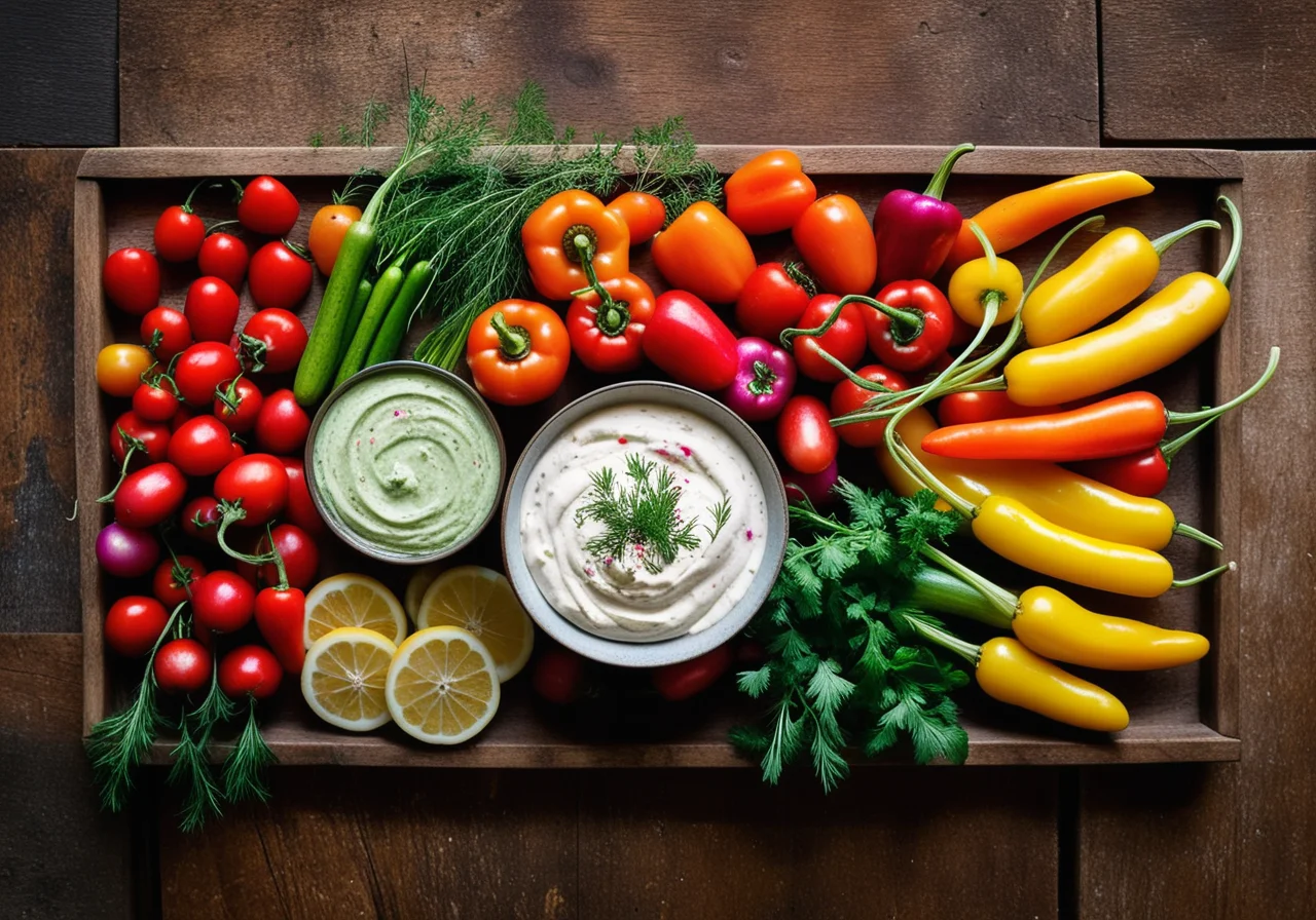 Vegetable Platter with Quark Dip