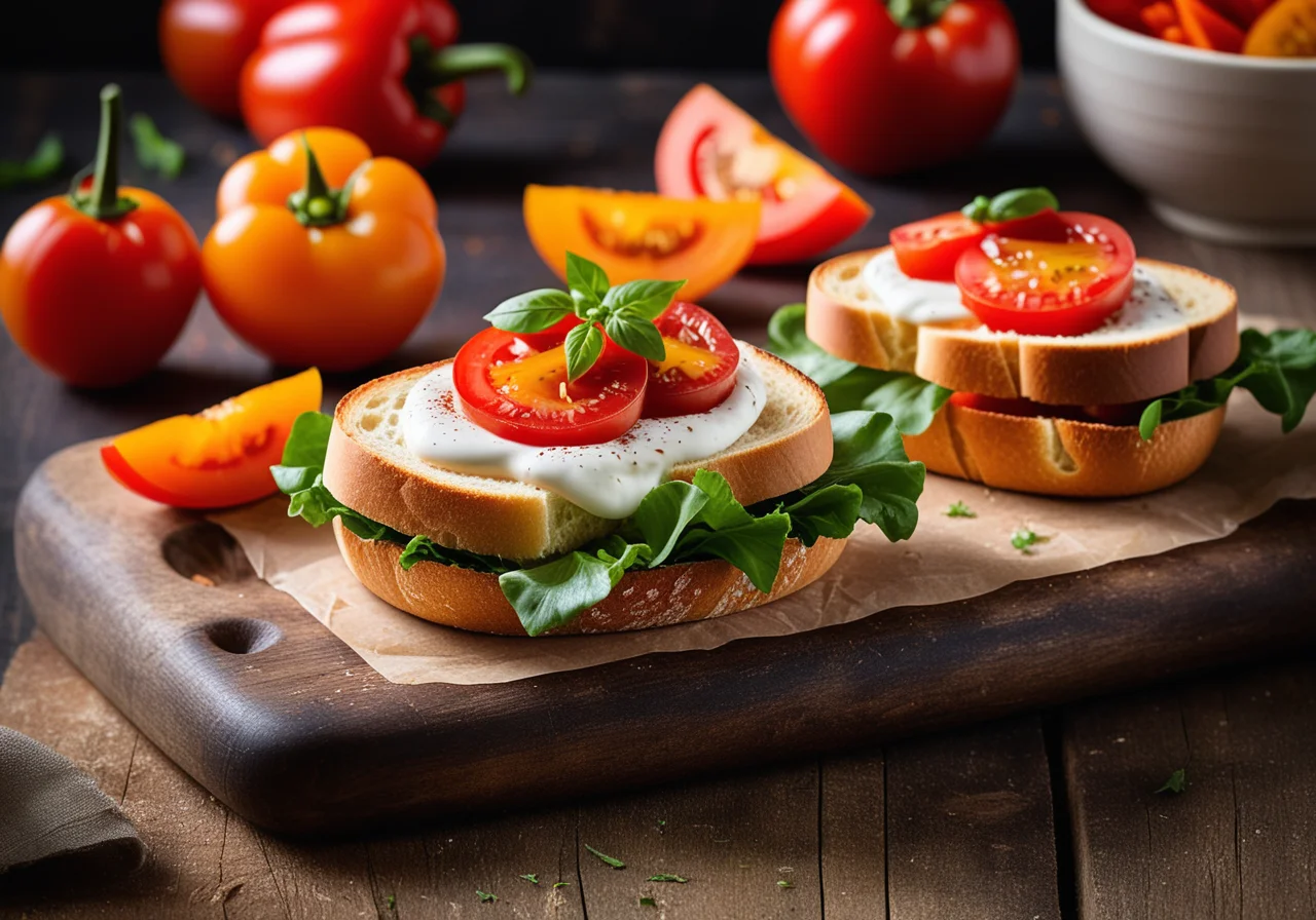 Baguette with Vegetable Patties