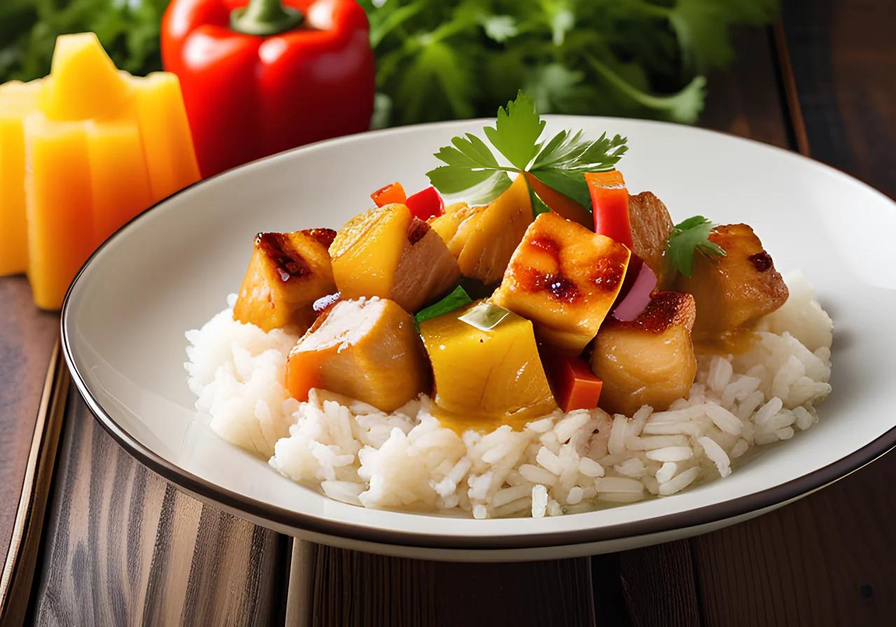 Chicken Breast with Bell Peppers and Pineapple