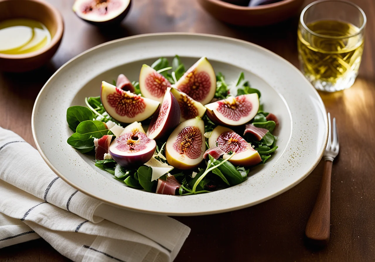 Fig, Serrano Ham and Parmesan Salad