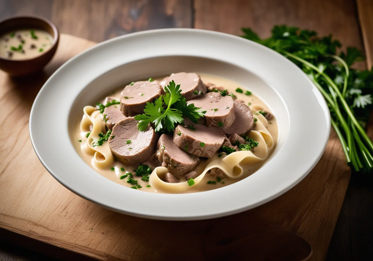Veal Fricassée with Capers and Porcini