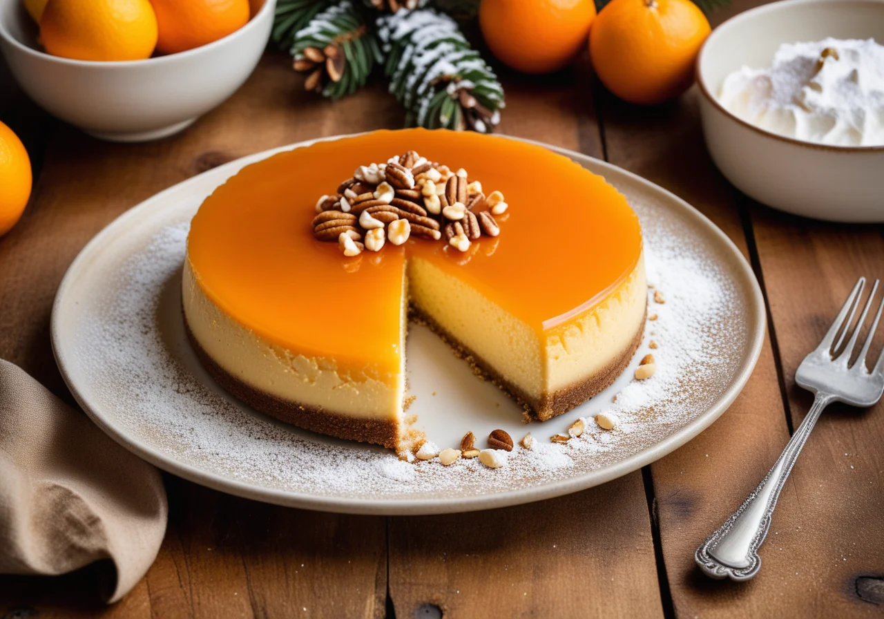 Cheesecake with Cornmeal and Orange Aroma