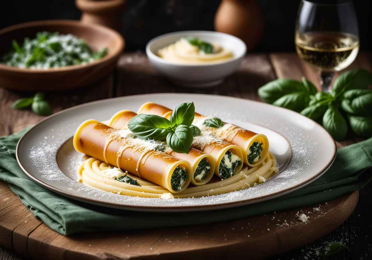 Homemade Cannelloni with Ricotta Spinach Filling