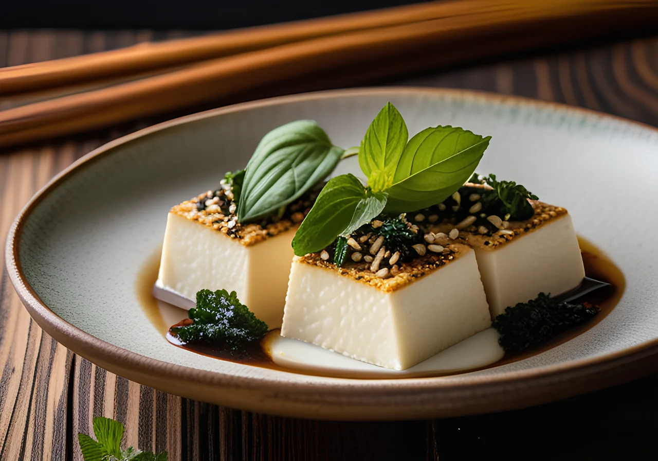 Silken Tofu with Bonito Flakes