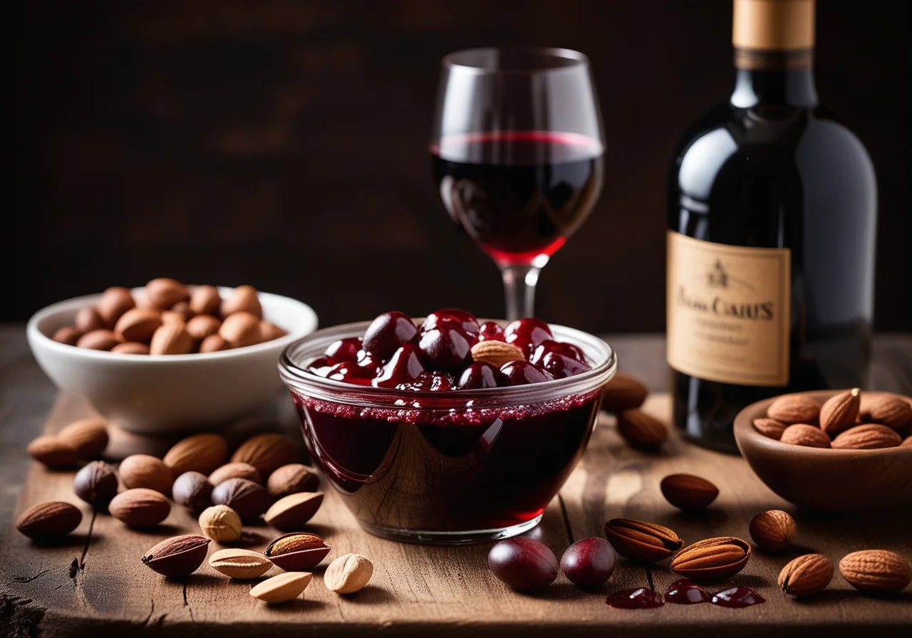 Nuts in Red Wine Syrup