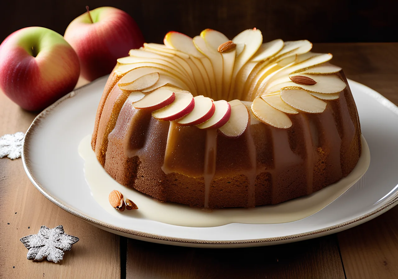 Apple Cake with Vanilla Sauce