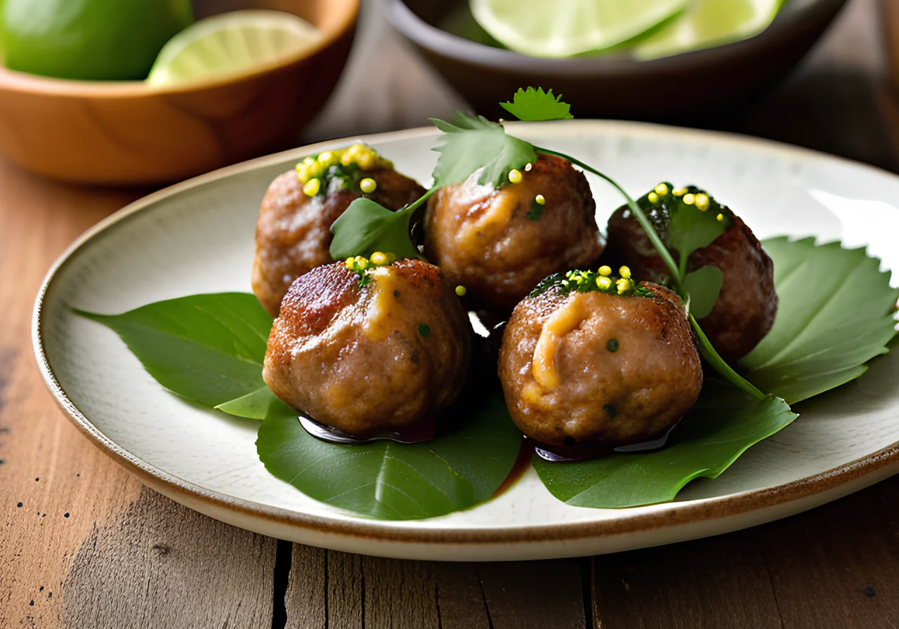 Meatballs in Lime Leaves