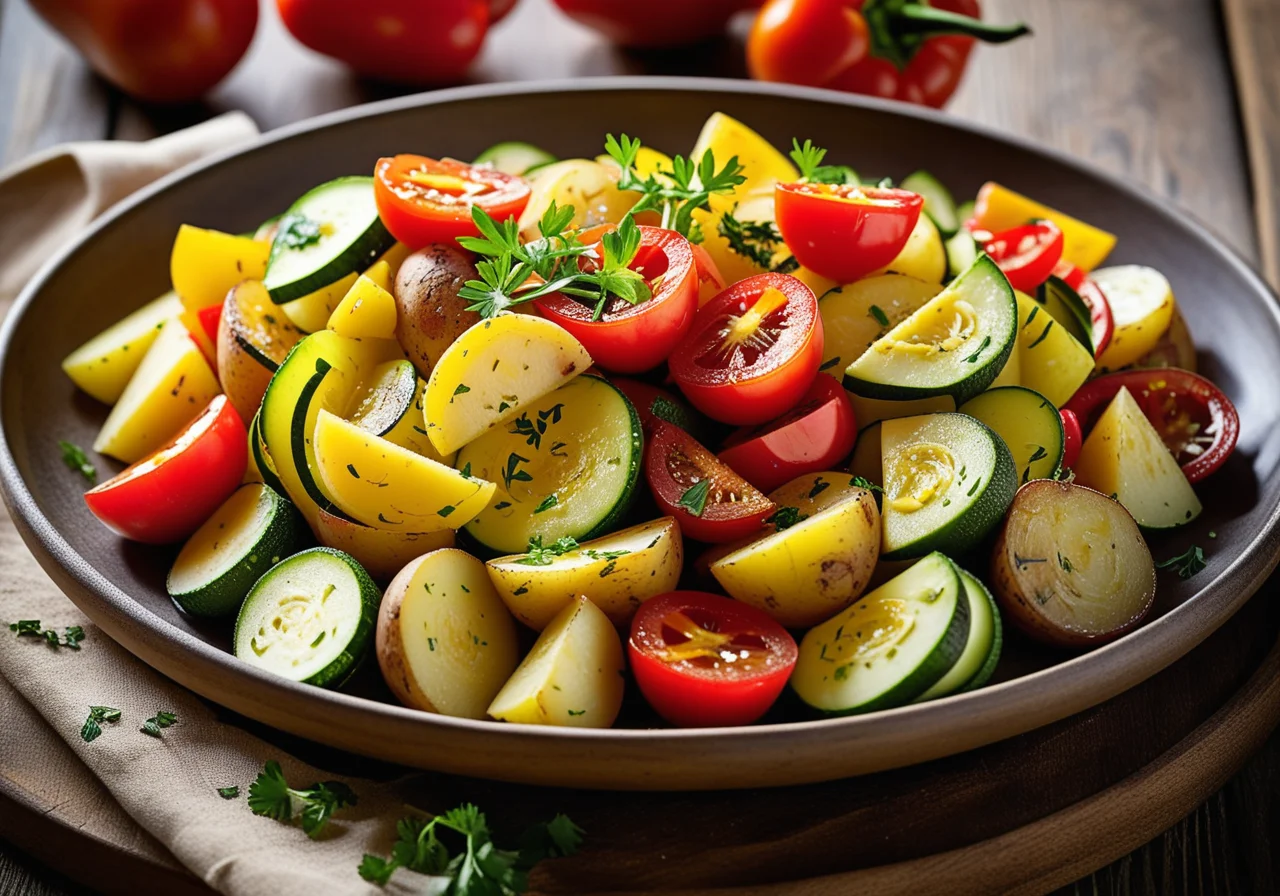 Warm Potato Vegetable Salad