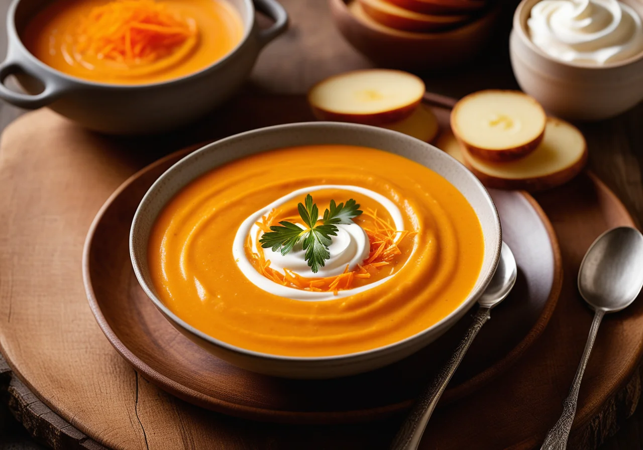 Vegetarian Carrot Soup with Potatoes