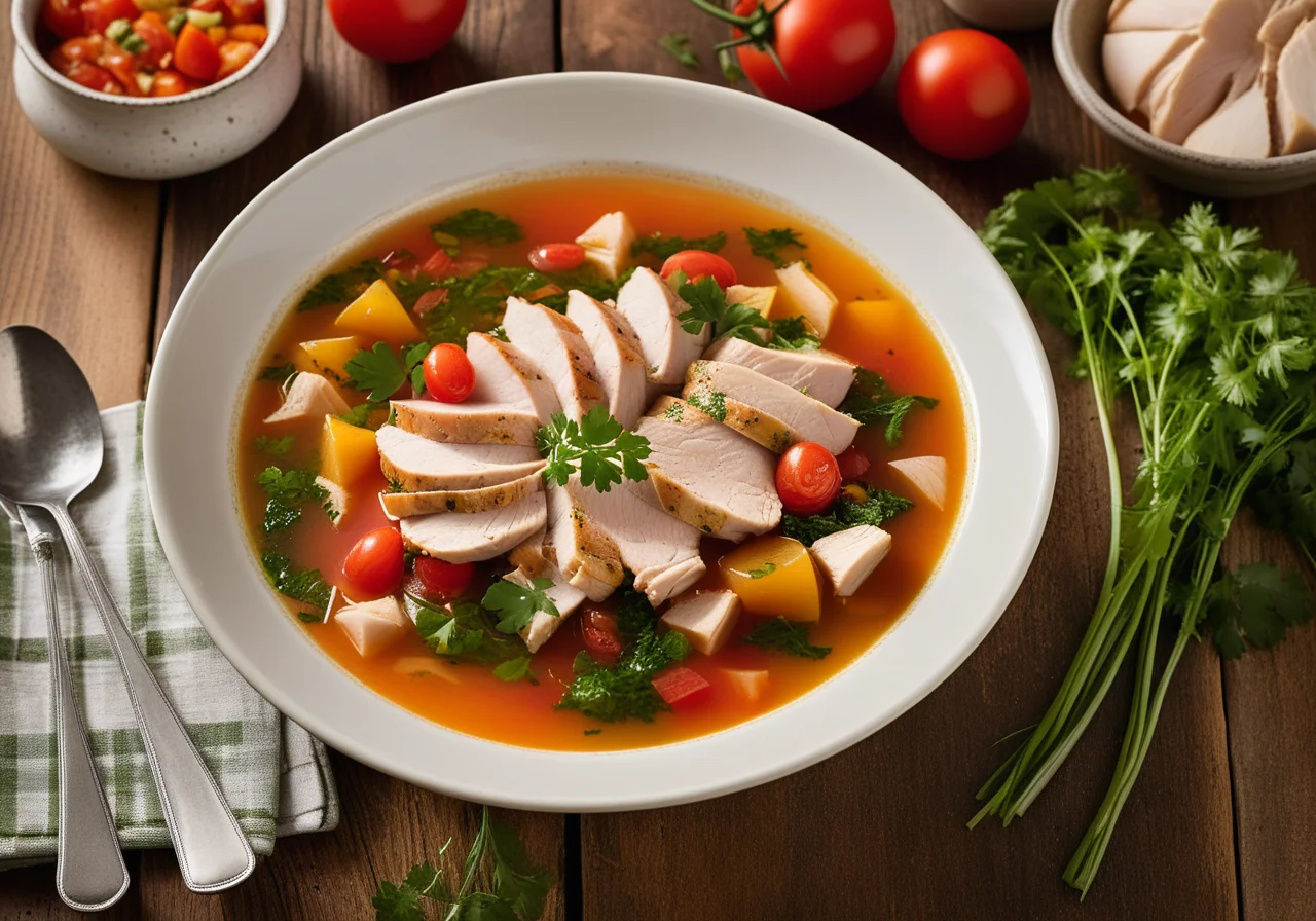 Colorful Vegetable Soup with Millet