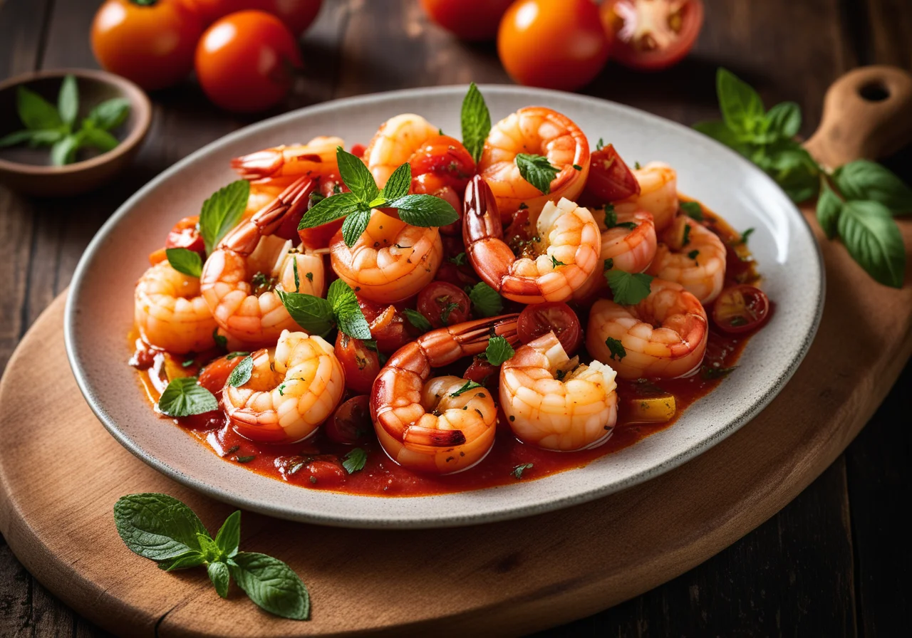 Saffron Shrimp with Tomato Sauce