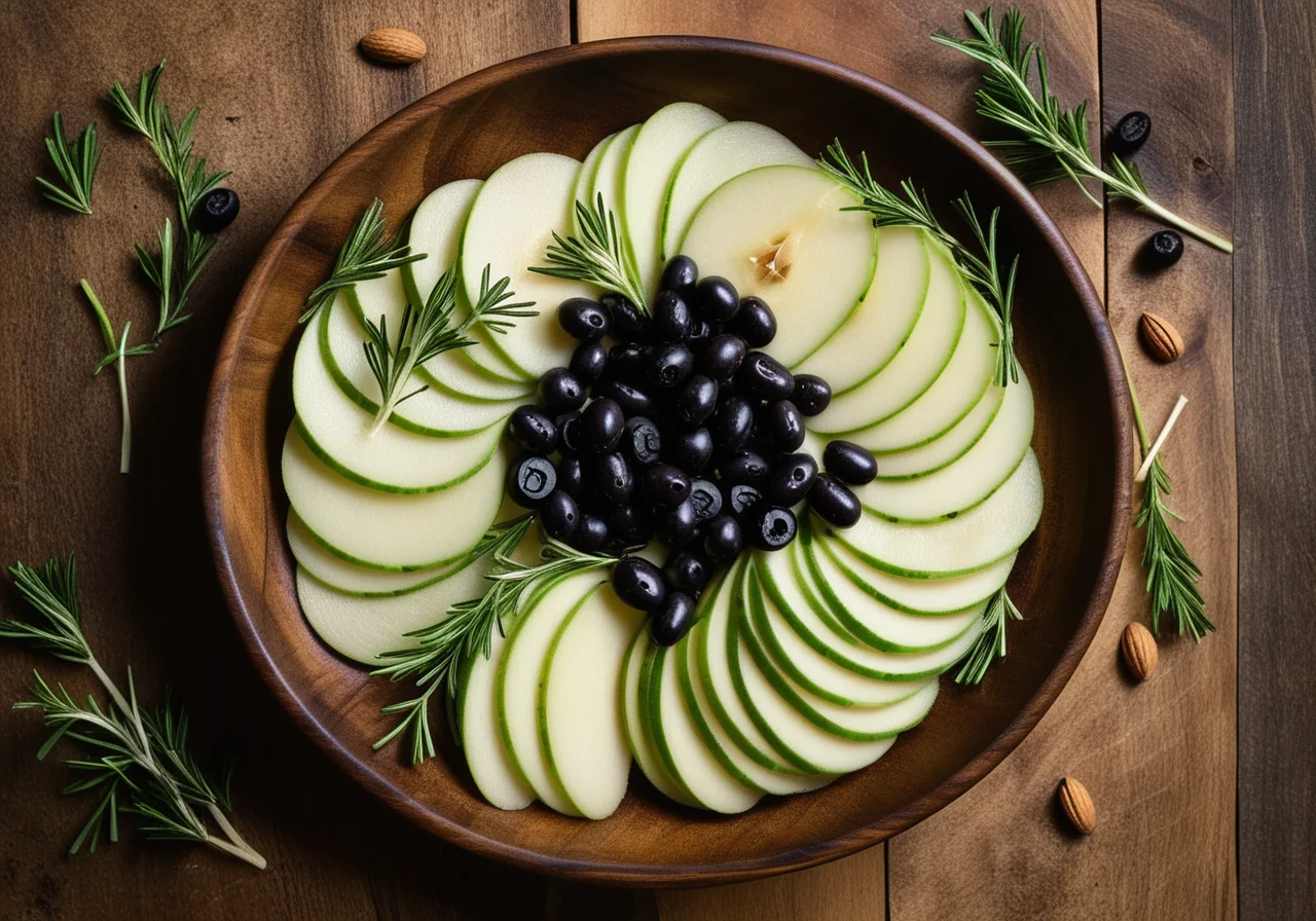 Fennel-Pear Salad with Olives and Almonds