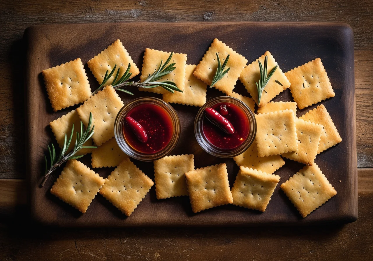 Olive-Parmesan Crackers with Chili