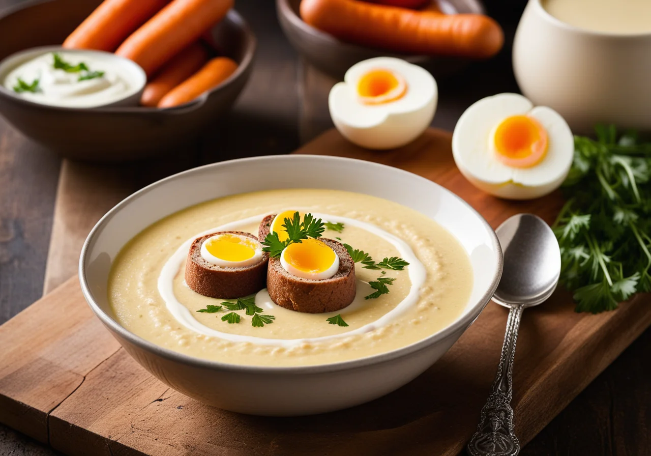 Easter Soup with Egg