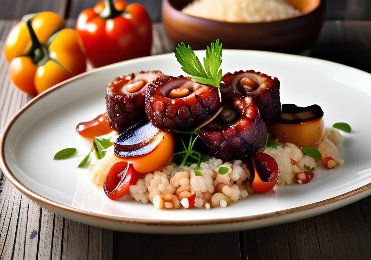 Grilled Octopus with Bulgur