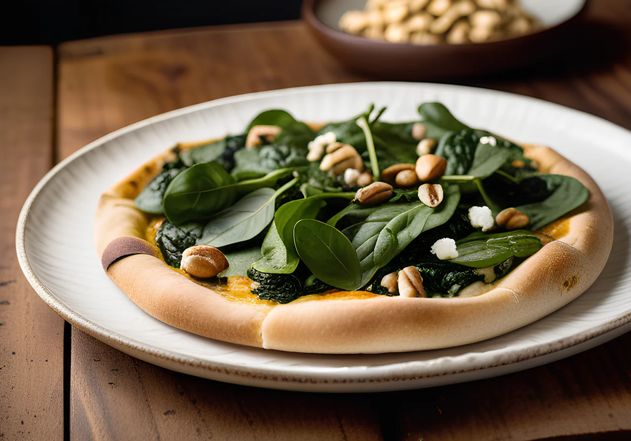 Spinach and Goat Cheese Pizza