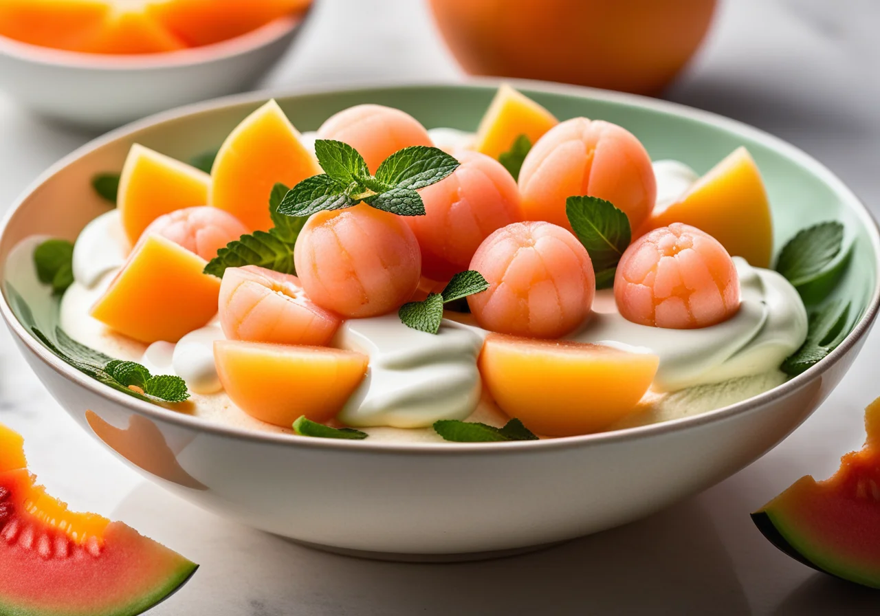 Cold Melon Bowl with Shrimp