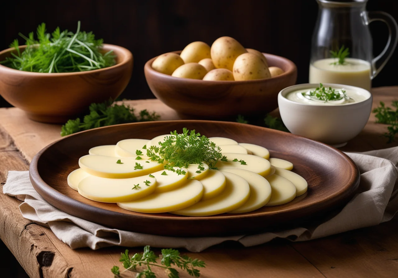 Munster with Herb Cream