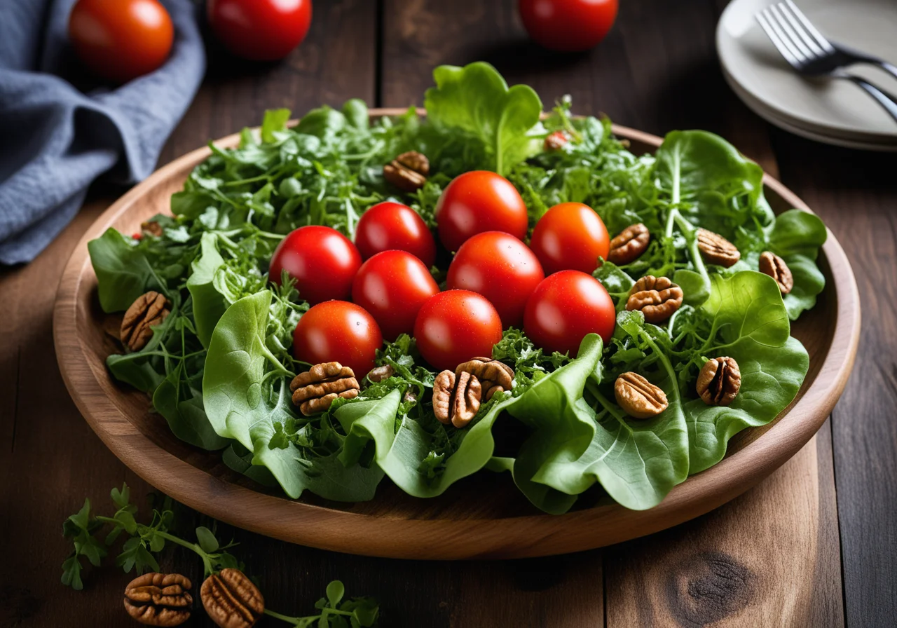 Head lettuce with tomatoes