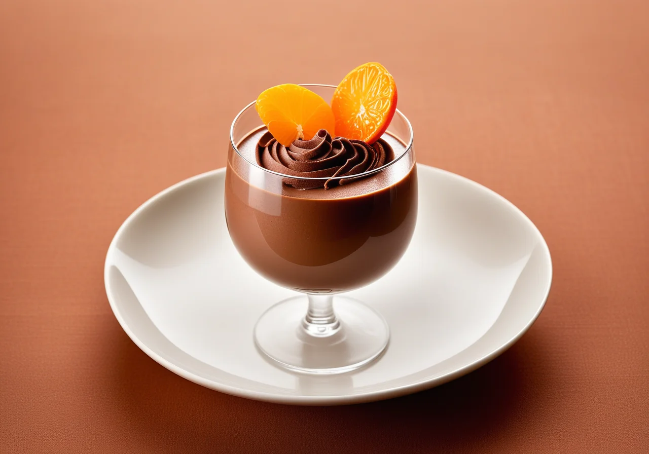 Chocolate Mousse with Candied Mandarin