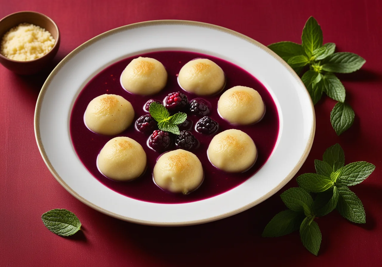 Sloeberry Soup with Nockerl