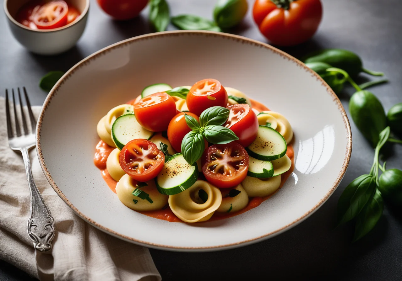 Tortellini with Chicken Sauce