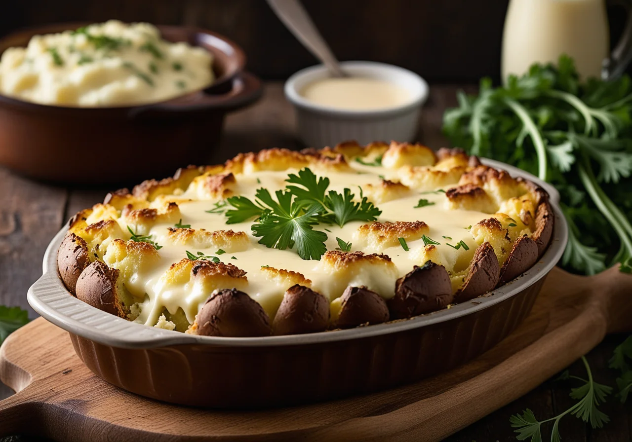 Potato Gratin with Cauliflower