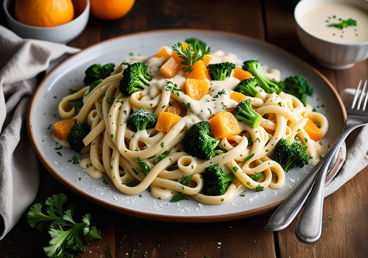 Pasta with Creamy Vegetable Sauce