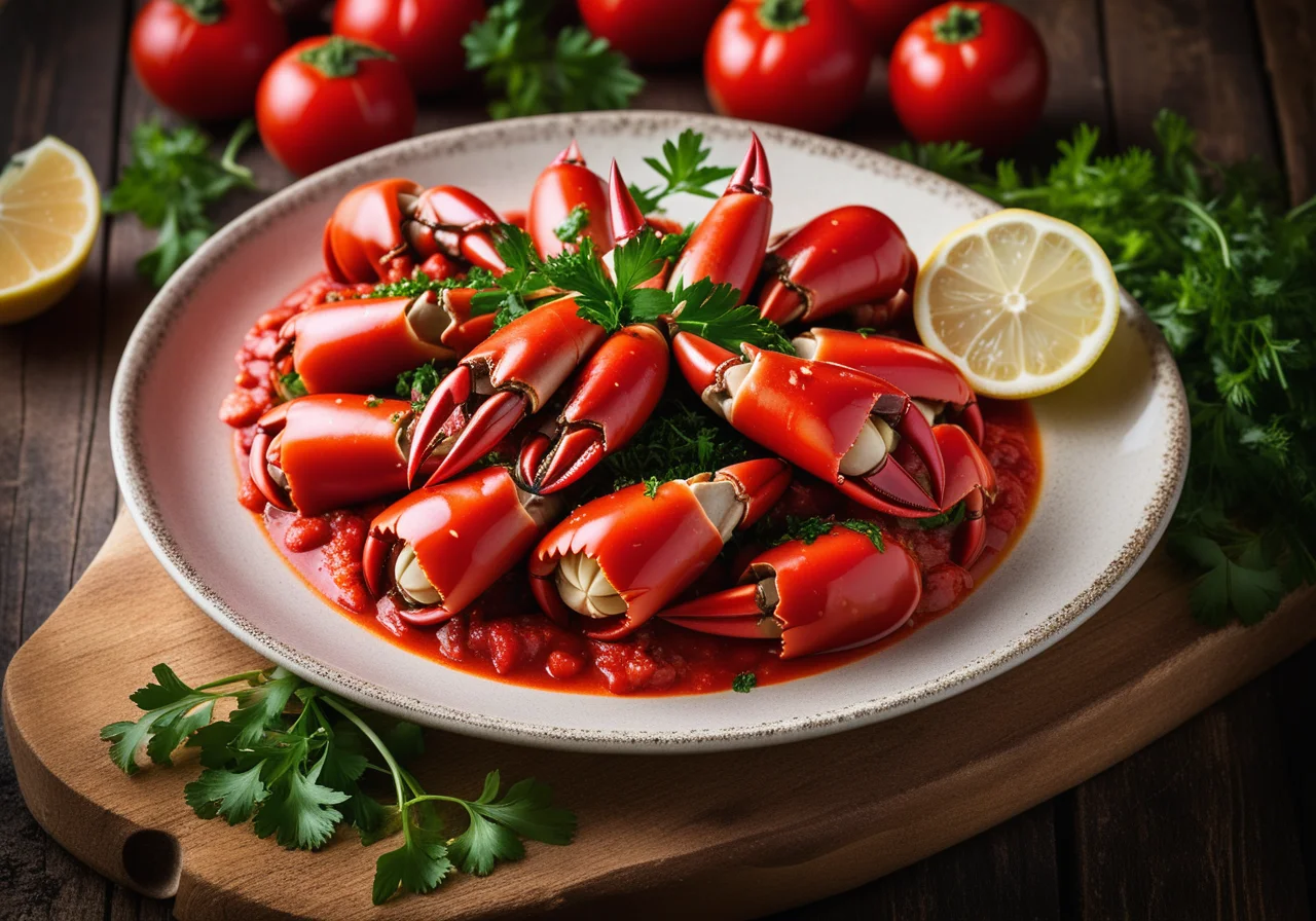 Crab Claws with Tomato Sauce