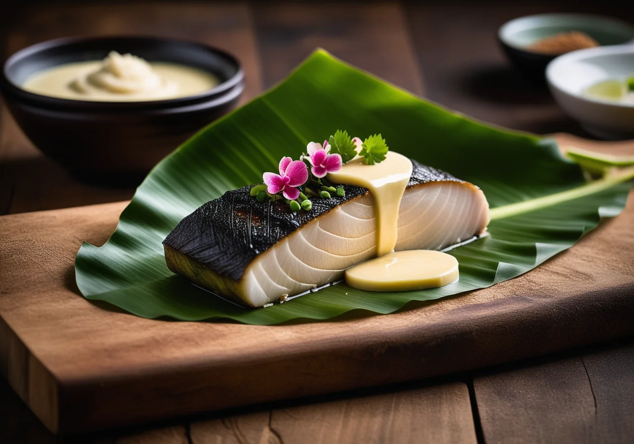 Loup de mer in Banana Leaf